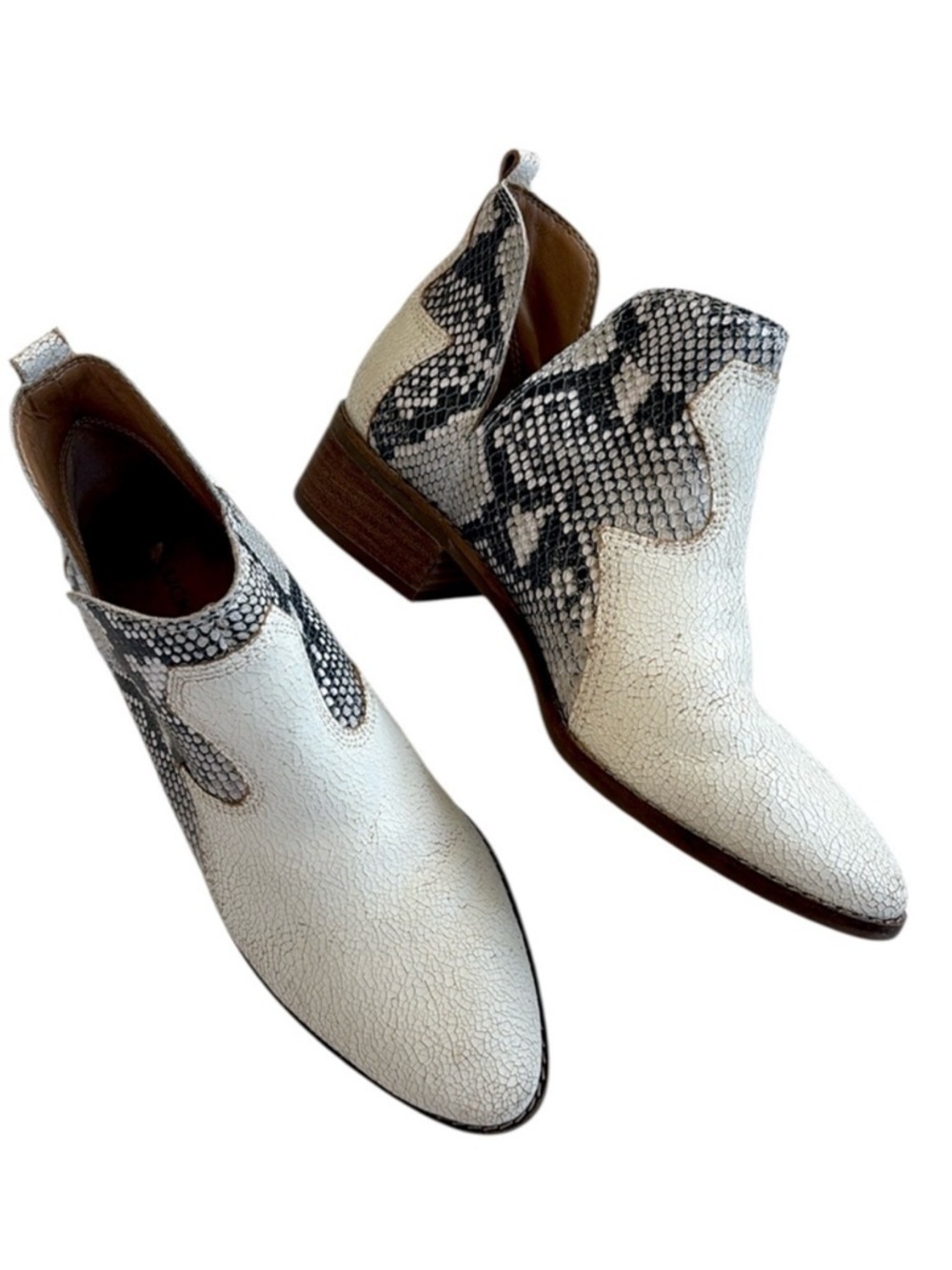 EUC Lucky Brand Leather Leymon Ankle Booties Size 7.5